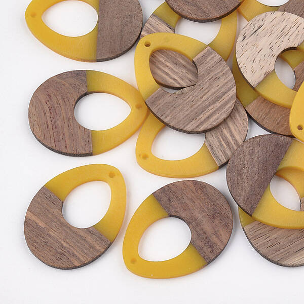 Resin & Walnut Wood Pendants