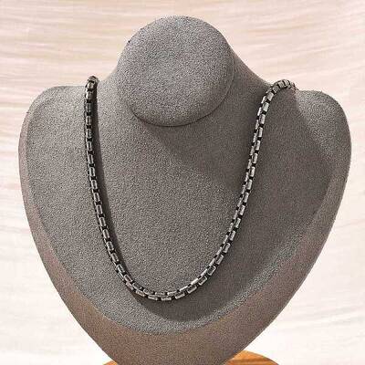 304 Stainless Steel Boston Link Chain Necklaces for Women Men