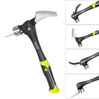 SEESE 16oz Claw Hammer with Magnetic Nail Starter,Indexing Rip Claw,Forged Steel Head,Shock-Absorbing TPR Grip,Heavy Duty Fra...