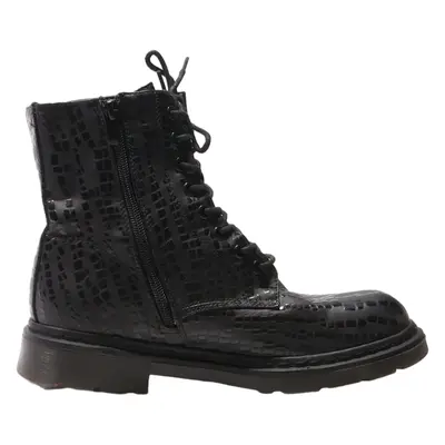 DOCKERS Lace-Up Boots Black Leather Womens UK 5