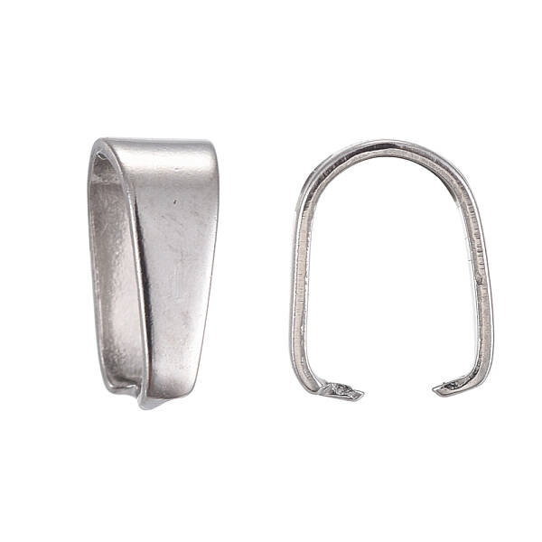 Tarnish Resistant 201 Stainless Steel Snap on Bails
