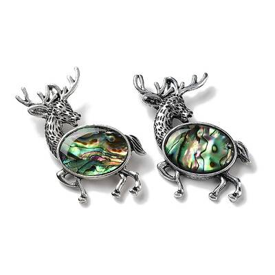 Tibetan Style Alloy Elk Brooches
