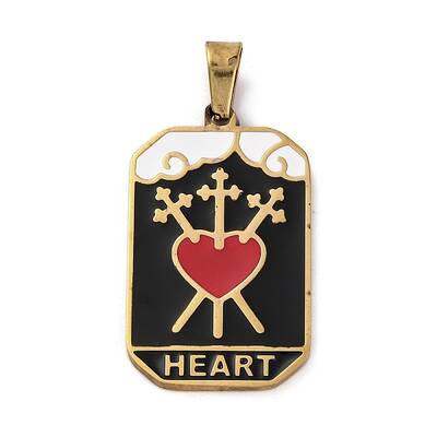 Ion Plating(IP) 304 Stainless Steel Enamel Pendants