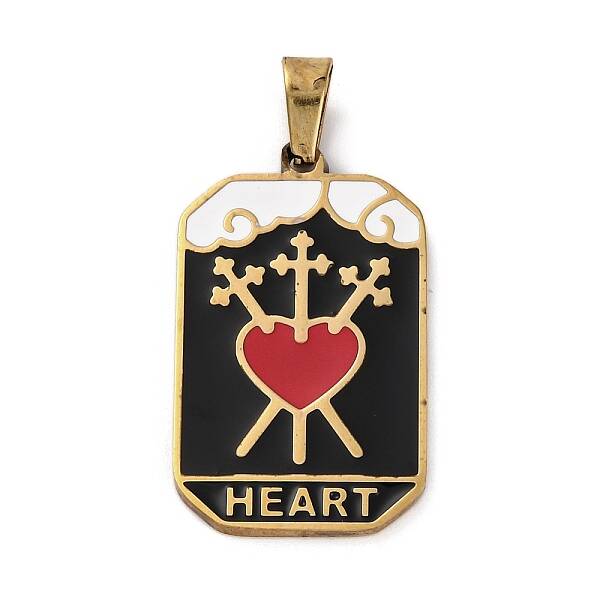 Ion Plating(IP) 304 Stainless Steel Enamel Pendants