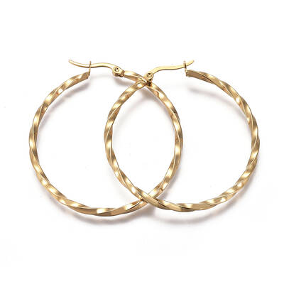 201 Stainless Steel Hoop Earrings