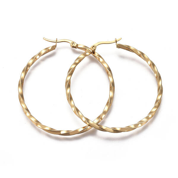 201 Stainless Steel Hoop Earrings