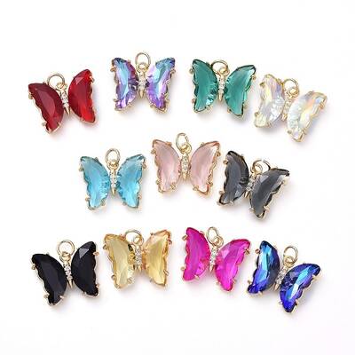 Brass Micro Pave Clear Cubic Zirconia Pendant