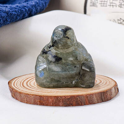 Natural Labradorite Carved Healing Buddha Figurines