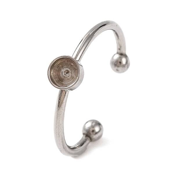 Non-Tarnish 304 Stainless Steel Open Cuff Ring Components