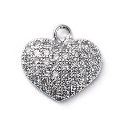 Brass Micro Pave Cubic Zirconia Pendants
