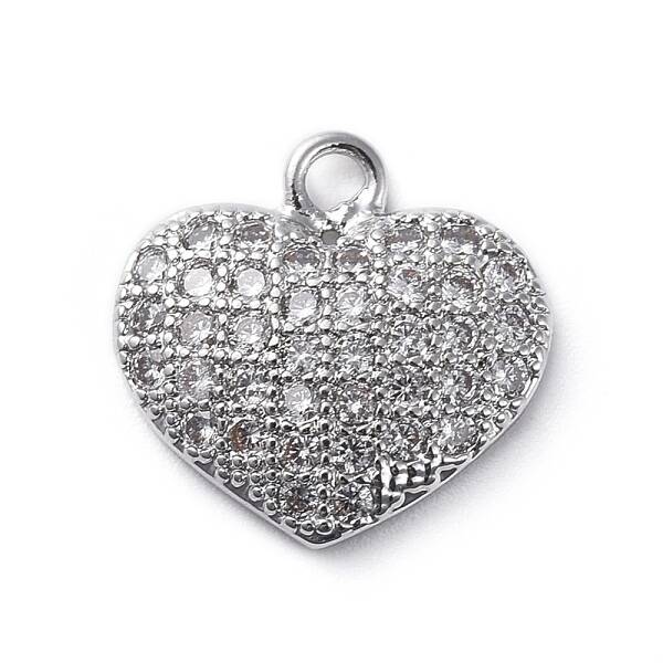 Brass Micro Pave Cubic Zirconia Pendants