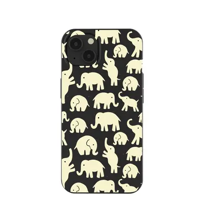 Black Little Elephants iPhone 13 Case
