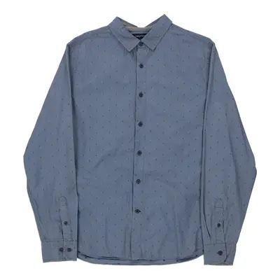 Nautica Slim Fit Shirt - Large Blue Cotton