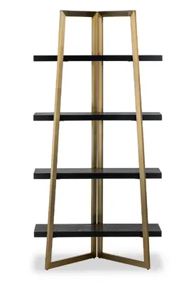 Black 4-Shelf Wooden Bookcase | Liang & Eimil Andaz