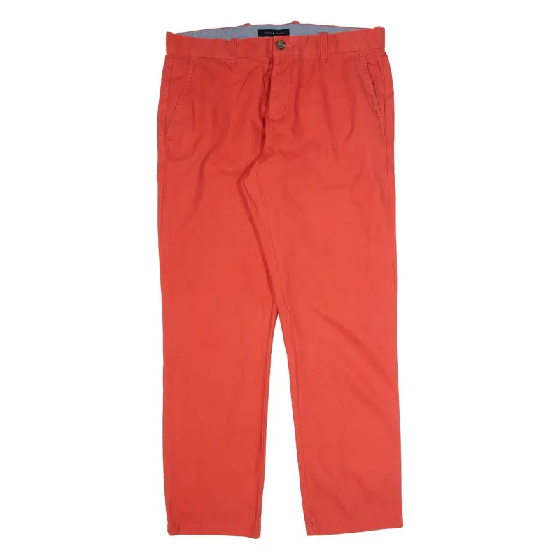 TOMMY HILFIGER Chino Mens Trousers Red Regular Straight W33 L30