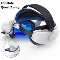 YOGES VR Rechargeable Battery Head Strap for Meta Quest 2: Adjustable, Soft Foam, and Skin-Friendly PU. Extends Playtime and ...