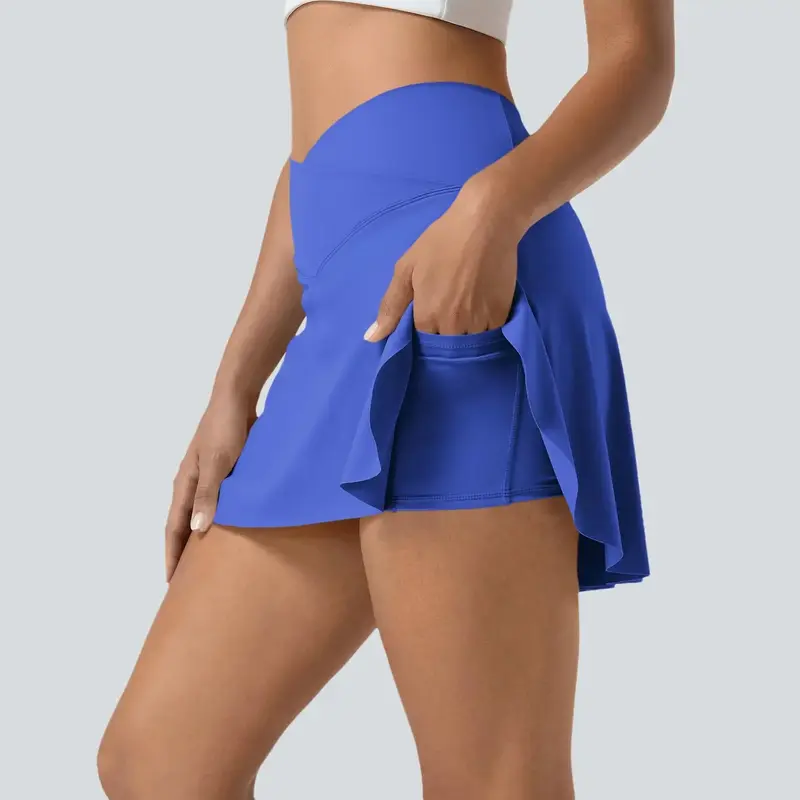Halara Everyday Softlyzero Airy Crossover 2-in-1 Side Pocket Cool Touch Mini Tennis Skirt-Lucid-UPF50+ #summer#summervibes#No...
