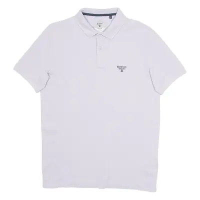 BARBOUR Mens Polo Shirt Purple L
