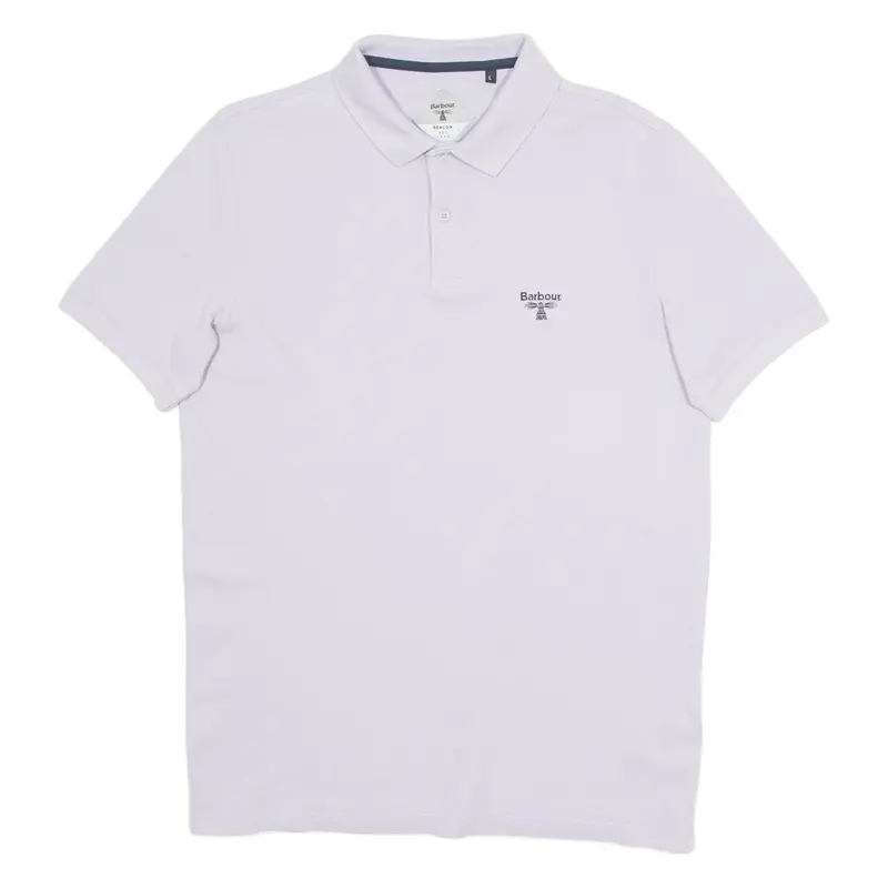 BARBOUR Mens Polo Shirt Purple L