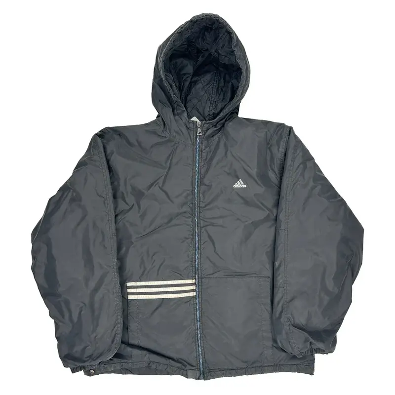 Adidas Jacket - Large Grey Polyester