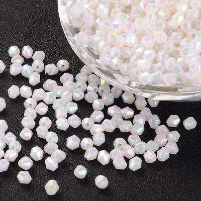 Bicone AB Color Plated Eco-Friendly Transparent Acrylic Beads