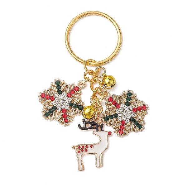 Alloy Enamel with Cubic Zirconia Keychain