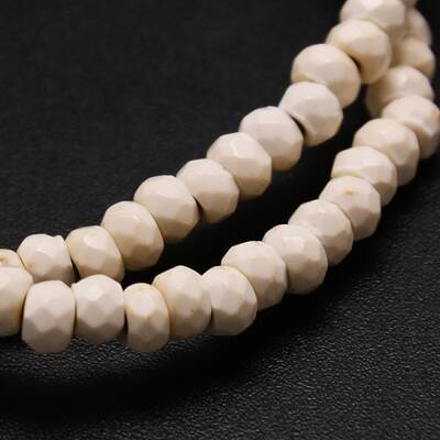 Faceted Rondelle Synthetic Turquoise Beads Strands