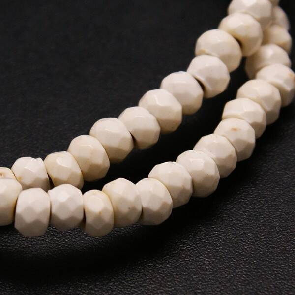 Faceted Rondelle Synthetic Turquoise Beads Strands