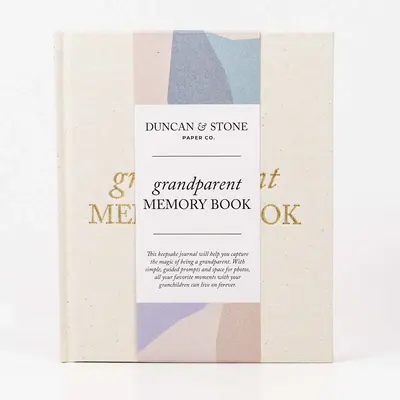 Grandparents Book by Duncan & Stone (Ivory, 72 Pages), Grandma Book Memory Journal - Legacy Journal for Grandpa & Grandma Mem...
