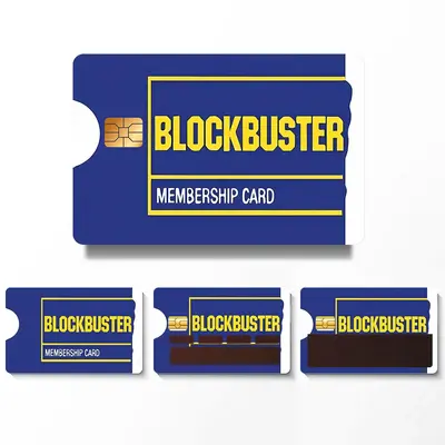 Blockbuster Letter Pattern Credit Card Sticker, 4 Counts Ultra-thin Waterproof Scratch Resistant Card Sticker, Personalized B...