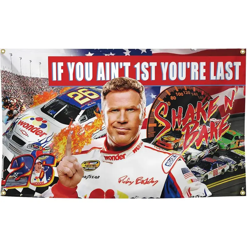 If You Ain't 1st First You're Las 3x5Ft Flag Tapestry for Talladega Nights Ricky Bobby Tapestry for Man Cave College Dorm Roo...