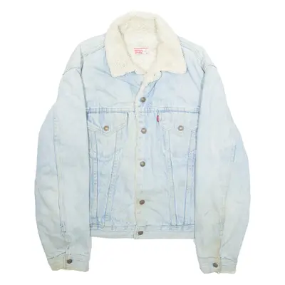 LEVI'S Mens Sherpa Lined Denim Jacket Blue M