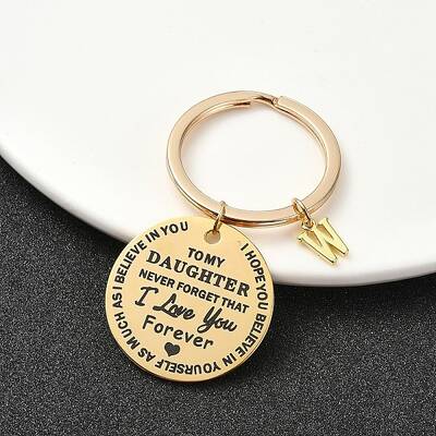 Valentine's Day Brass & 201 Stainless Steel Keychain
