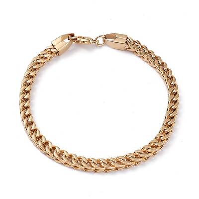 PVD Vacuum Plating 304 Stainless Steel Curb Chain Bracelets
