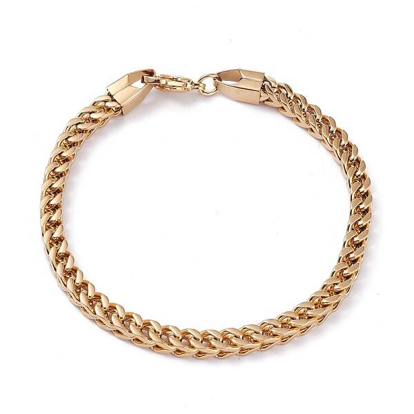 PVD Vacuum Plating 304 Stainless Steel Curb Chain Bracelets
