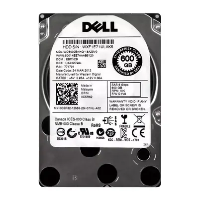 0C5R62 Dell 600GB 6Gb/s SAS 10000 2.5-Inch Hard Drive