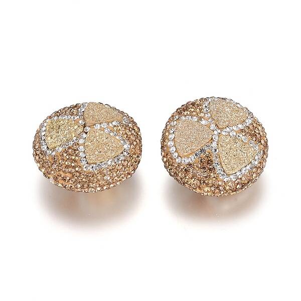 Polymer Clay Rhinestone Beads