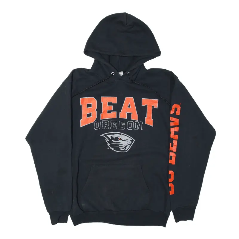 PORT & COMPANY Oregon State Beavers Football Hoodie Black Pullover Mens S