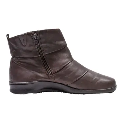 HOTTER Ankle Boots Brown Leather Womens UK 4.5