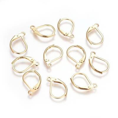 304 Stainless Steel Leverback Earrings Findings