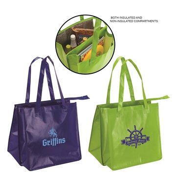 50 Promotional Voyager Dual Tote Bag - Insulated & Laminated