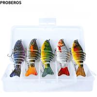 Proberos 3/5pc 10cm/15.5g Bionic Swimming bait Sinking Wobbler for Freshwater & Saltwater Trout & Bass - Multi-Jointed Hard S...