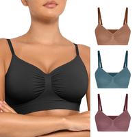 FeelinGirl Women's Wireless Sculpt Bra Comfort Bralettes  Suitable for up to 44DD  No Underwire Unlined Cami Bra Seamless Tsh...