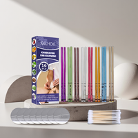 EELHOE earwax aromatherapy ear candle set relax body care beauty home with plug straight ear candle（16 pieces per box）