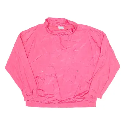 ADIDAS Hoodless Pullover Shell Jacket Pink Nylon Womens M