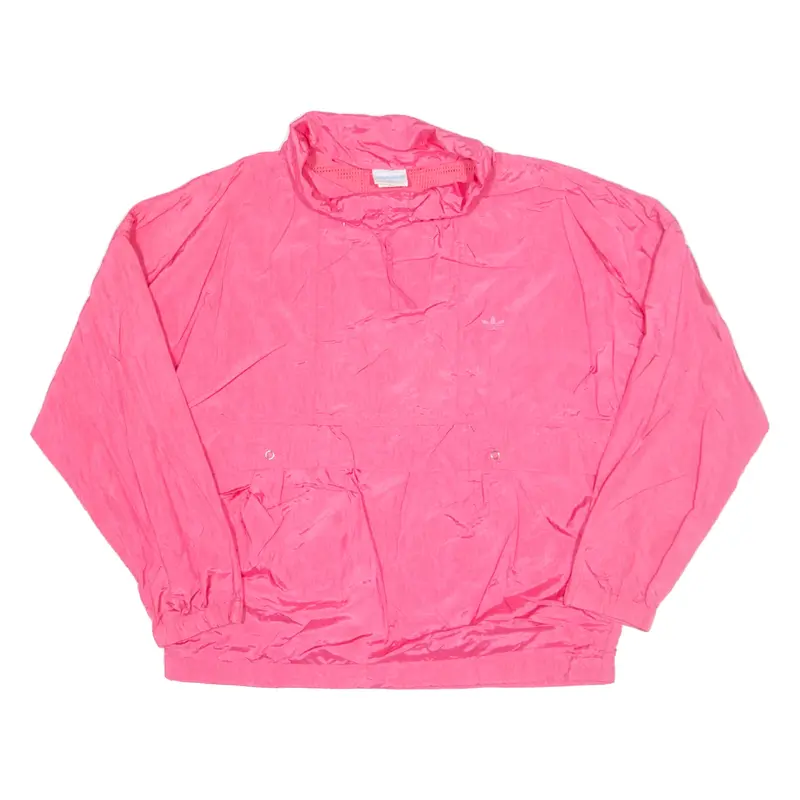 ADIDAS Hoodless Pullover Shell Jacket Pink Nylon Womens M