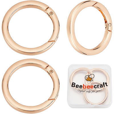 3Pcs Alloy Spring Gate Rings