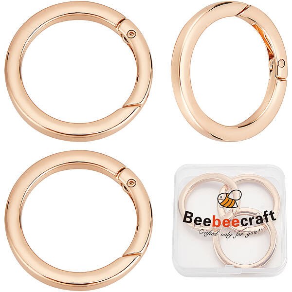 3Pcs Alloy Spring Gate Rings