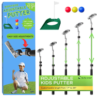 RightSize Adjustable Length Putter Fits All Ages 2-99 with Cup Flag & 3 Balls Included Customizable from 17\