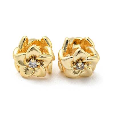 Brass Bead with Glass